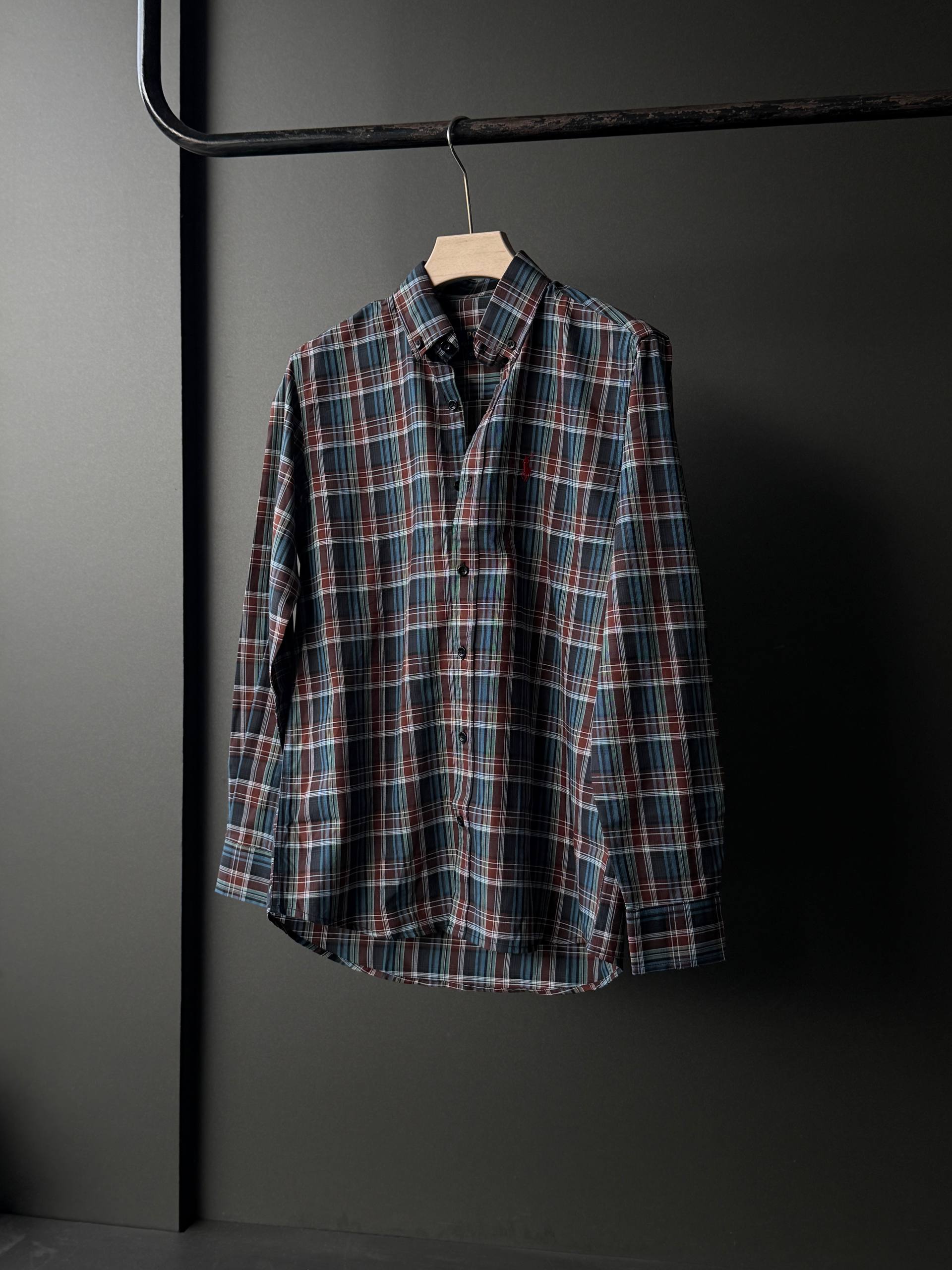 Rust Blue Matrix Check                FullSleeve Shirts
