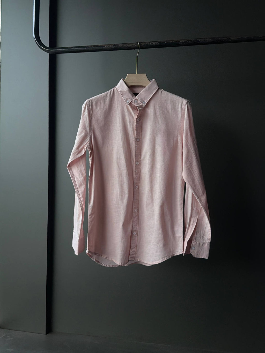 Blush Pink Linen Plain       FullSleeve Shirt