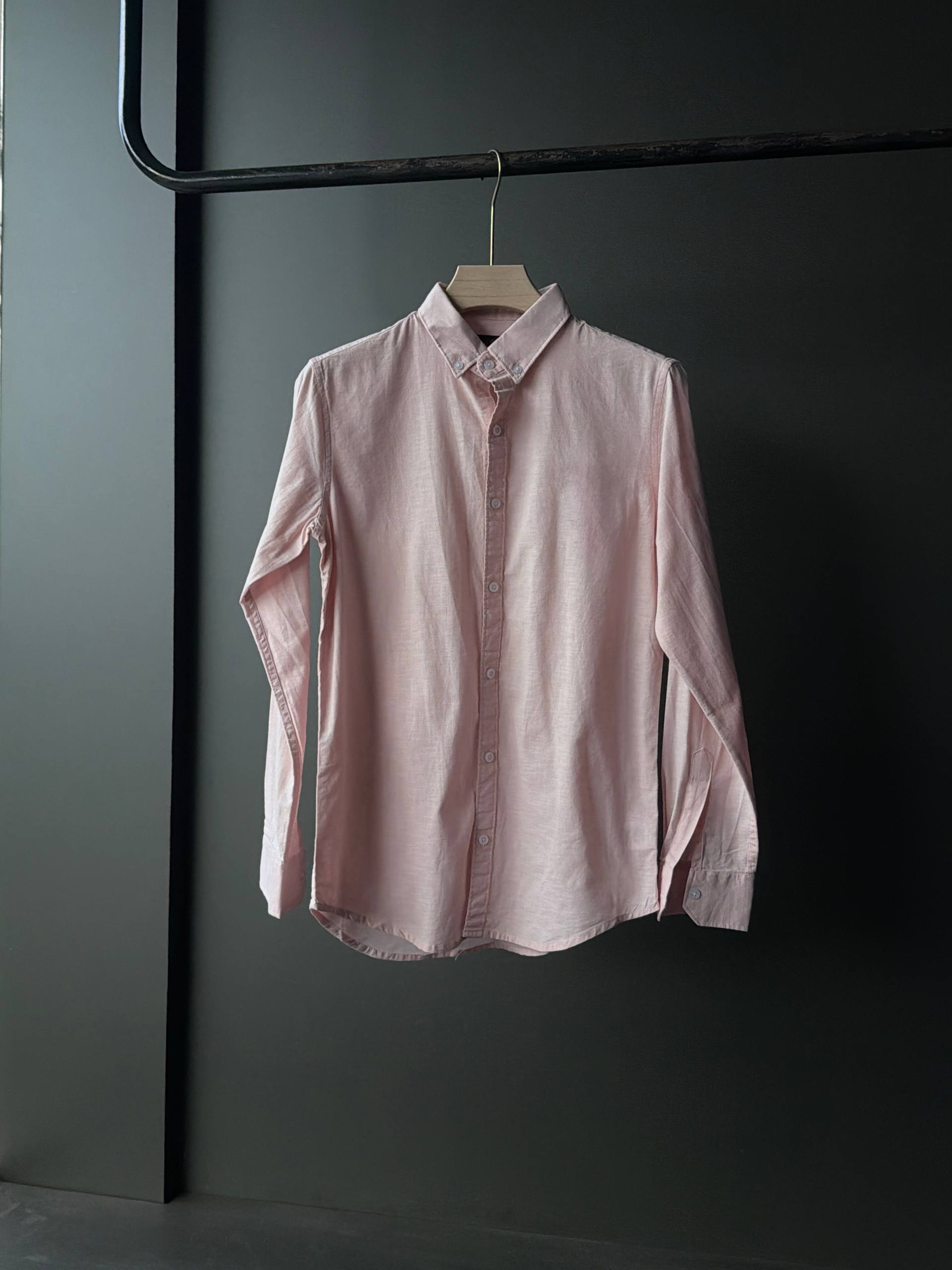 Blush Pink Linen Plain       FullSleeve Shirt