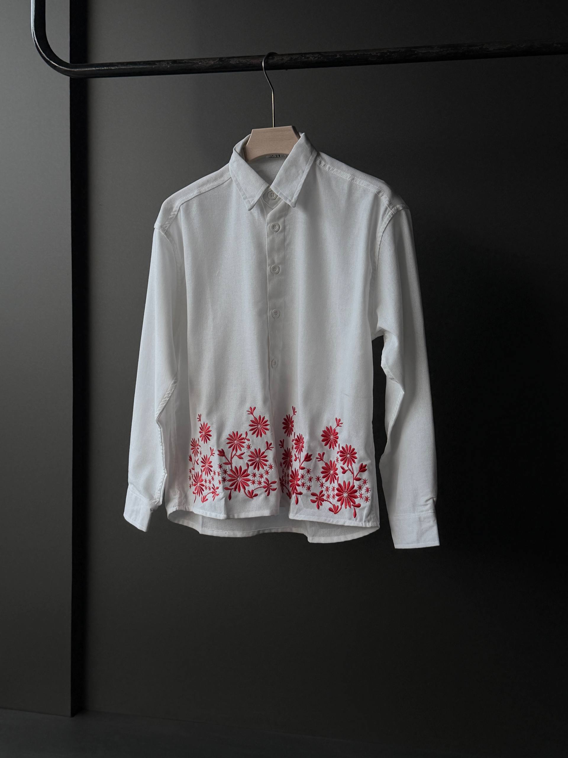 Scarlet Daisy Embroidery Fullsleeve Shirts