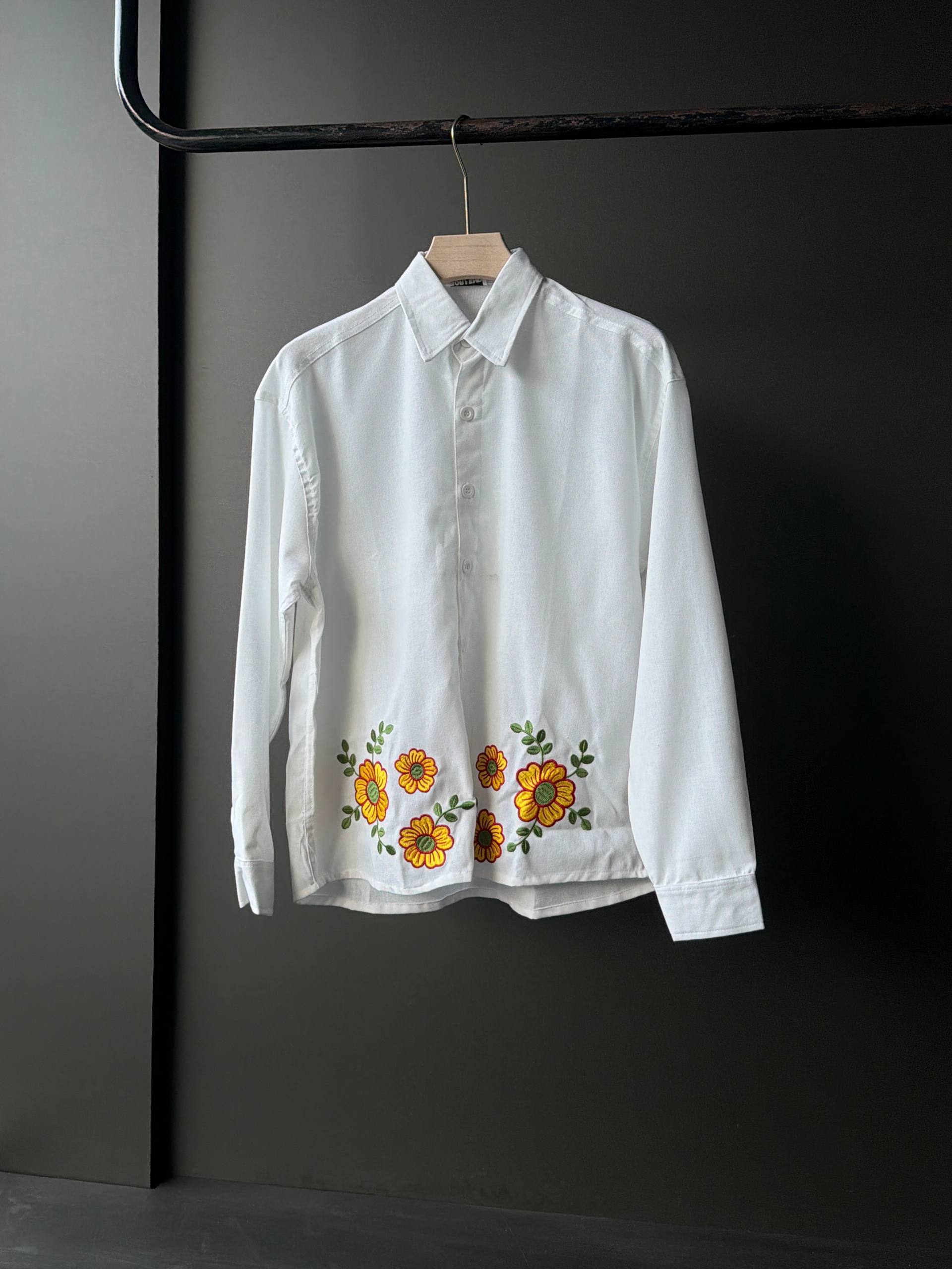 Sunflower Grove Embroidery Fullsleeve Shirts