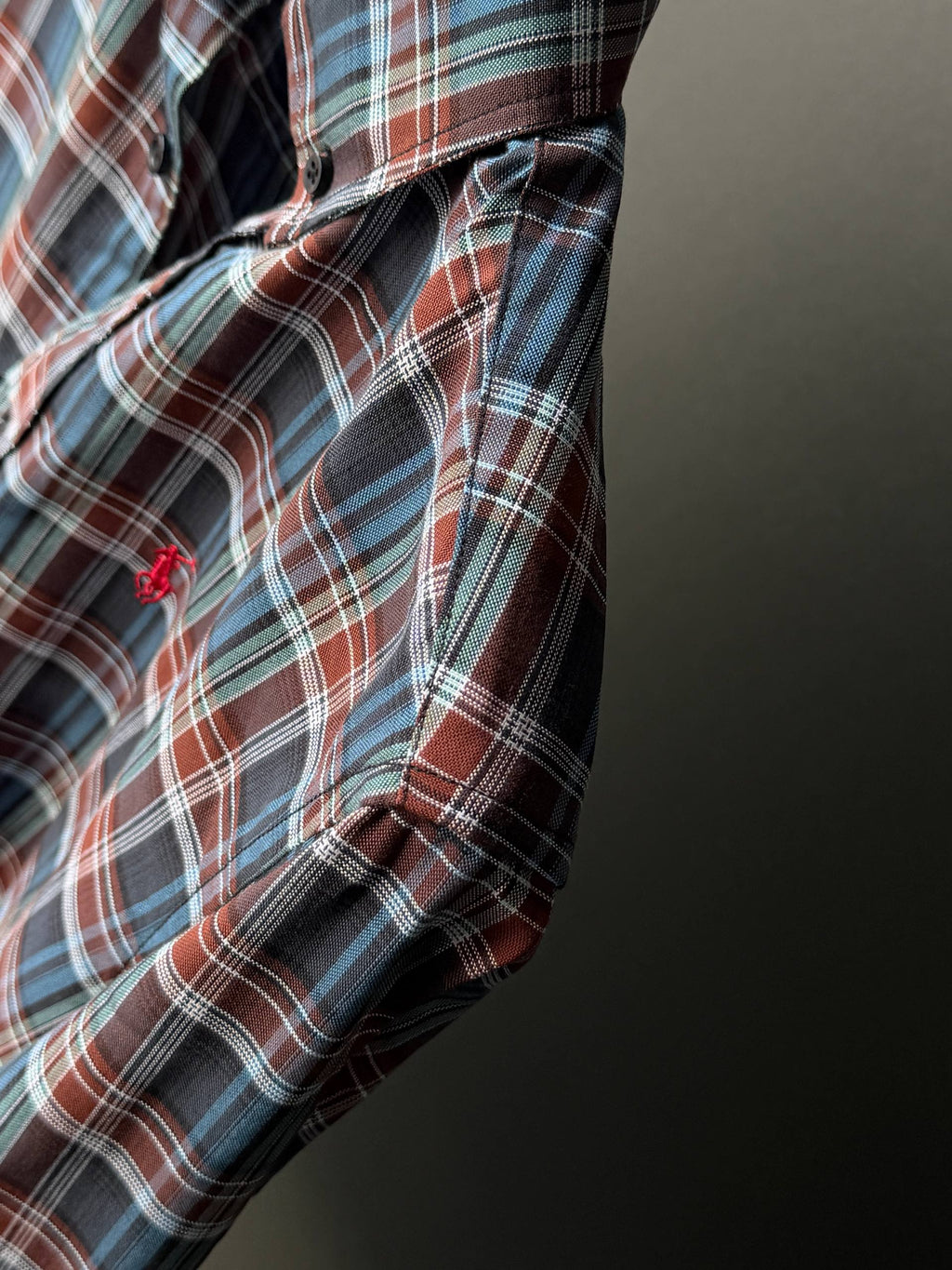 Rust Blue Matrix Check                FullSleeve Shirts