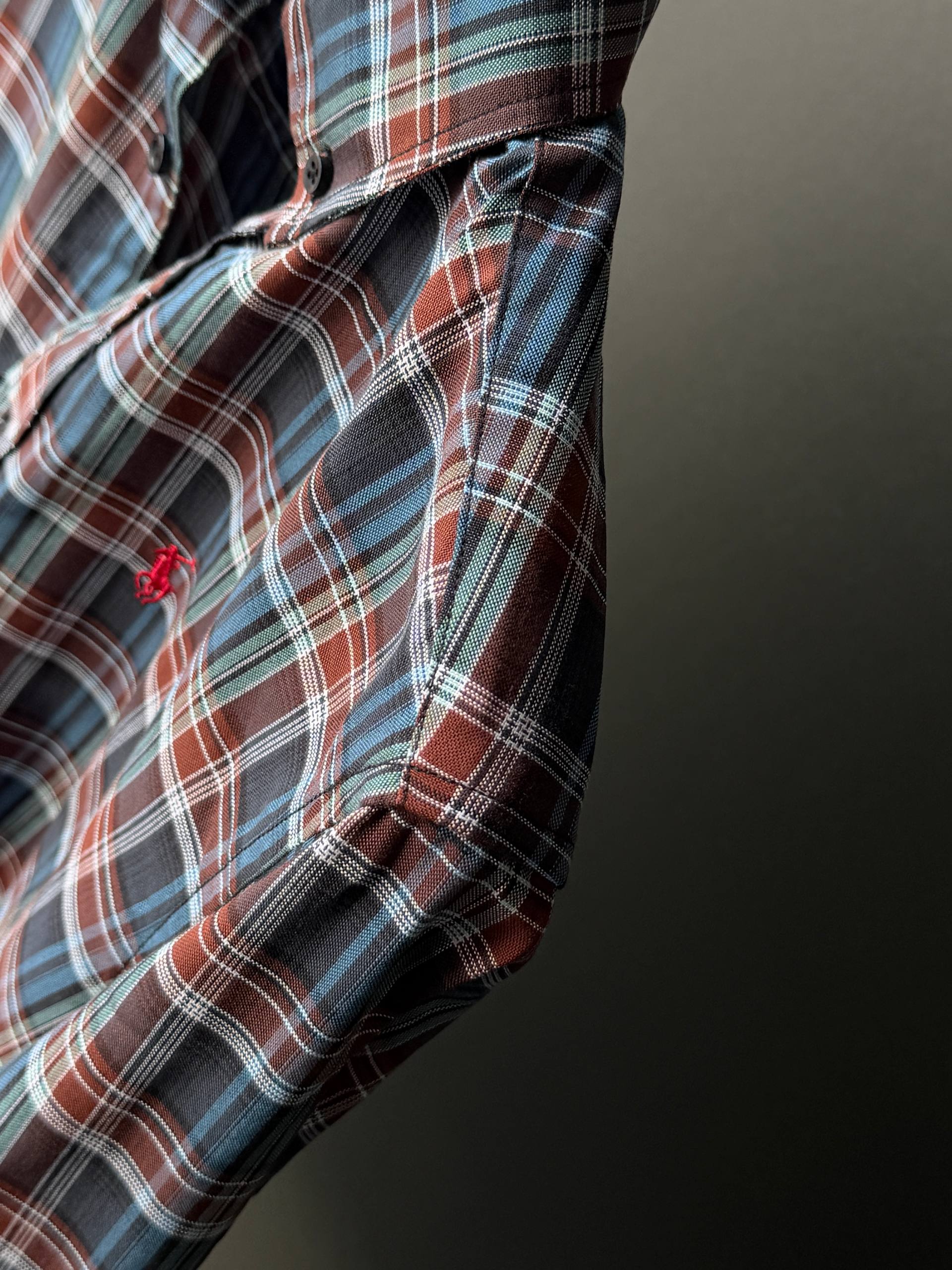 Rust Blue Matrix Check                FullSleeve Shirts