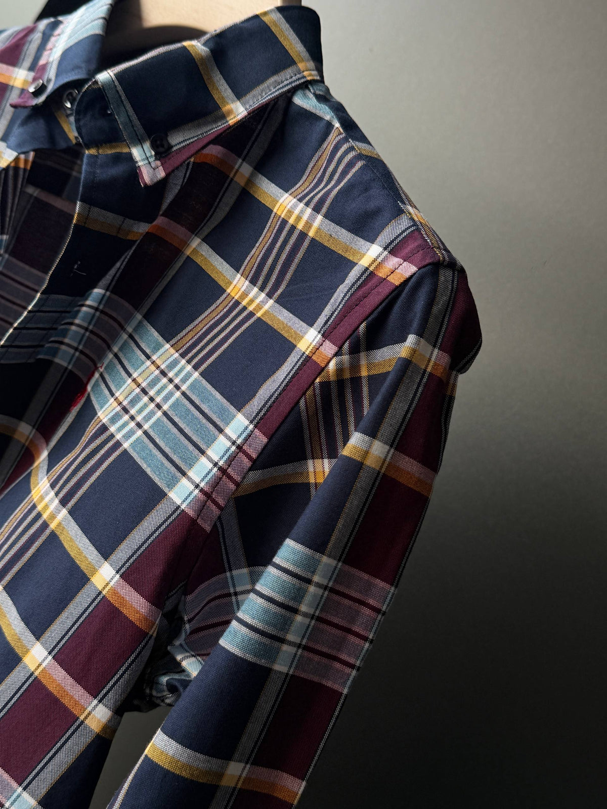 Navy Gold Cross Check    FullSleeve Shirt