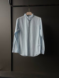 Ice Blue Linen Plain           FullSleeve Shirt