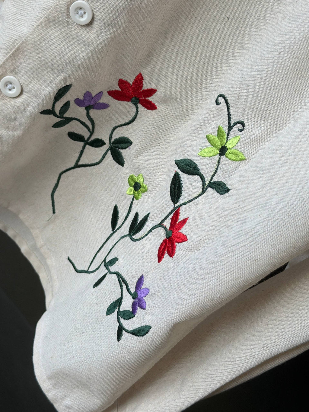Wild Vine Embroidery        Fullsleeve Shirts