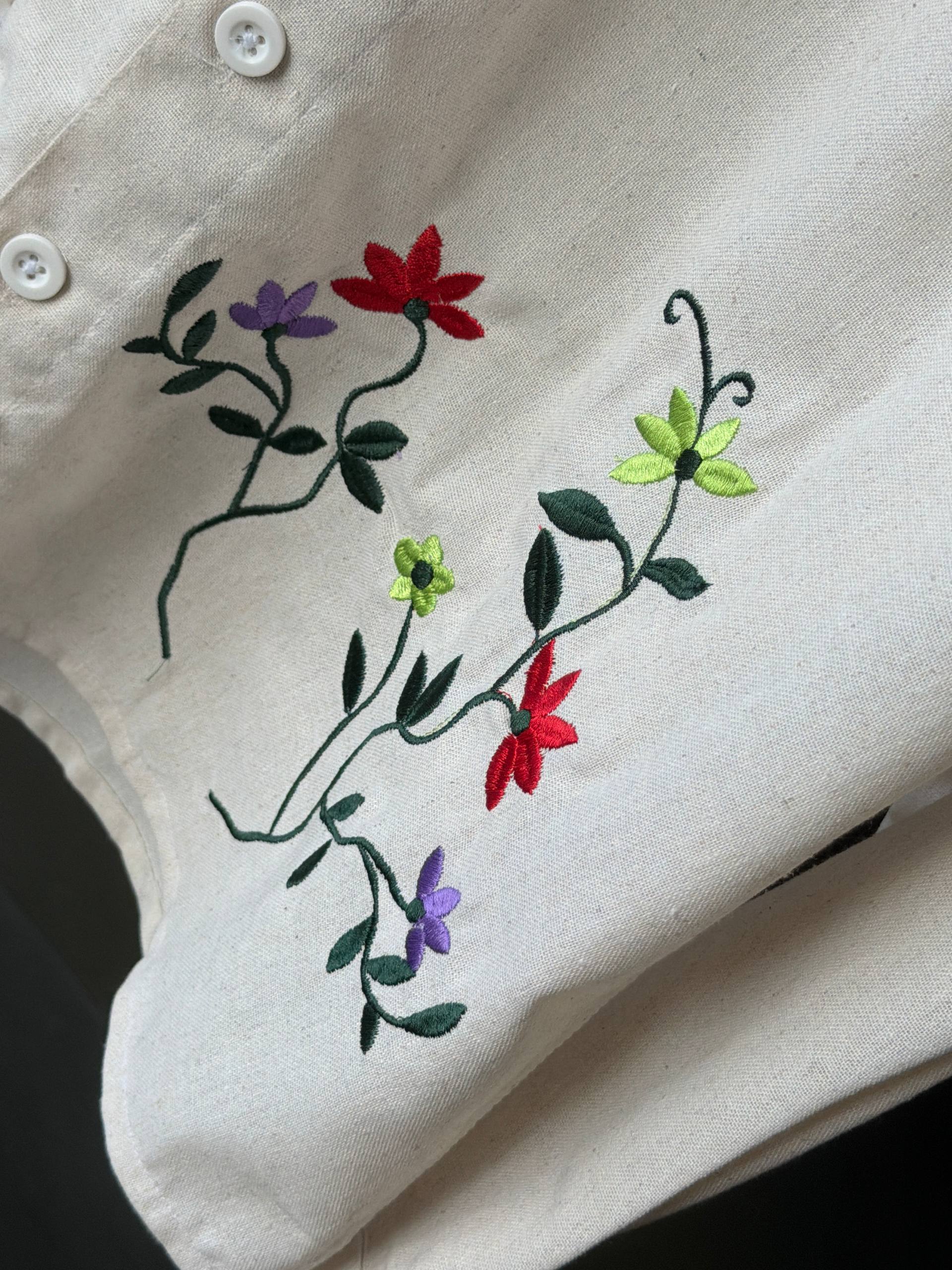 Wild Vine Embroidery        Fullsleeve Shirts