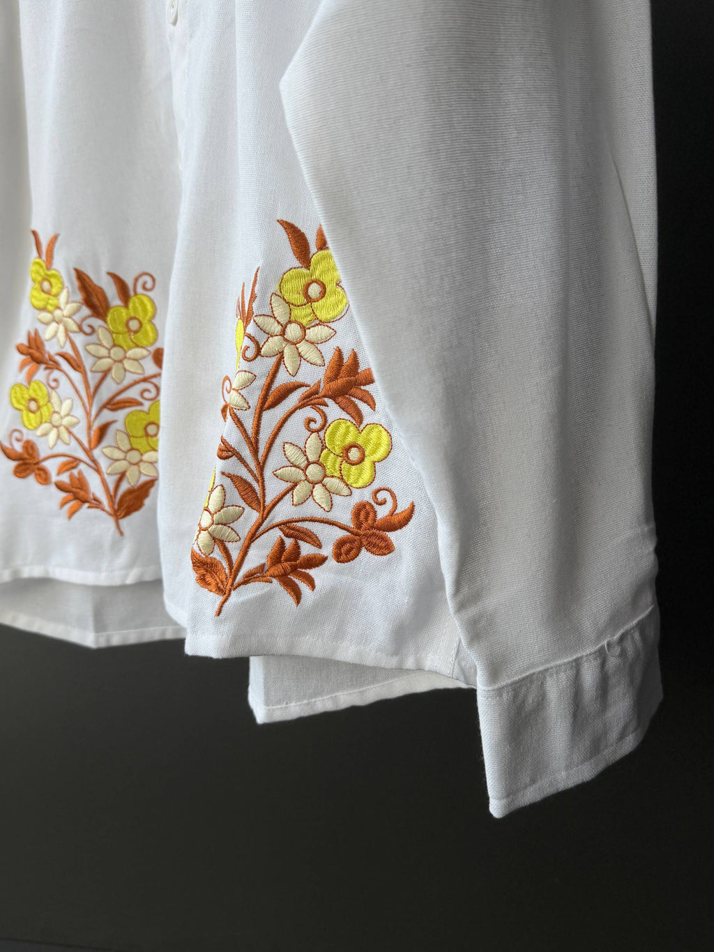 Amber Bloom Embroidery Fullsleeve Shirts