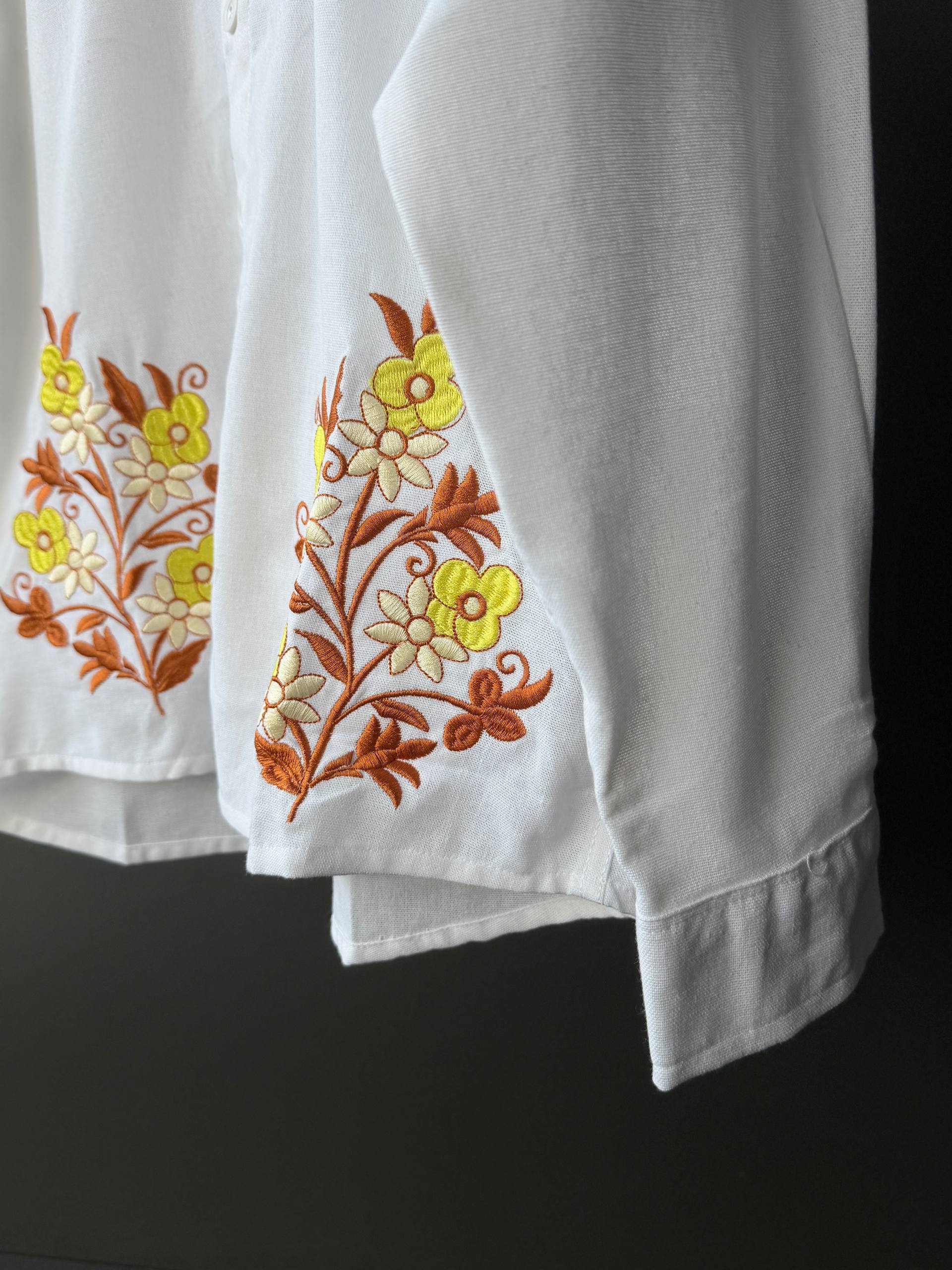 Amber Bloom Embroidery Fullsleeve Shirts