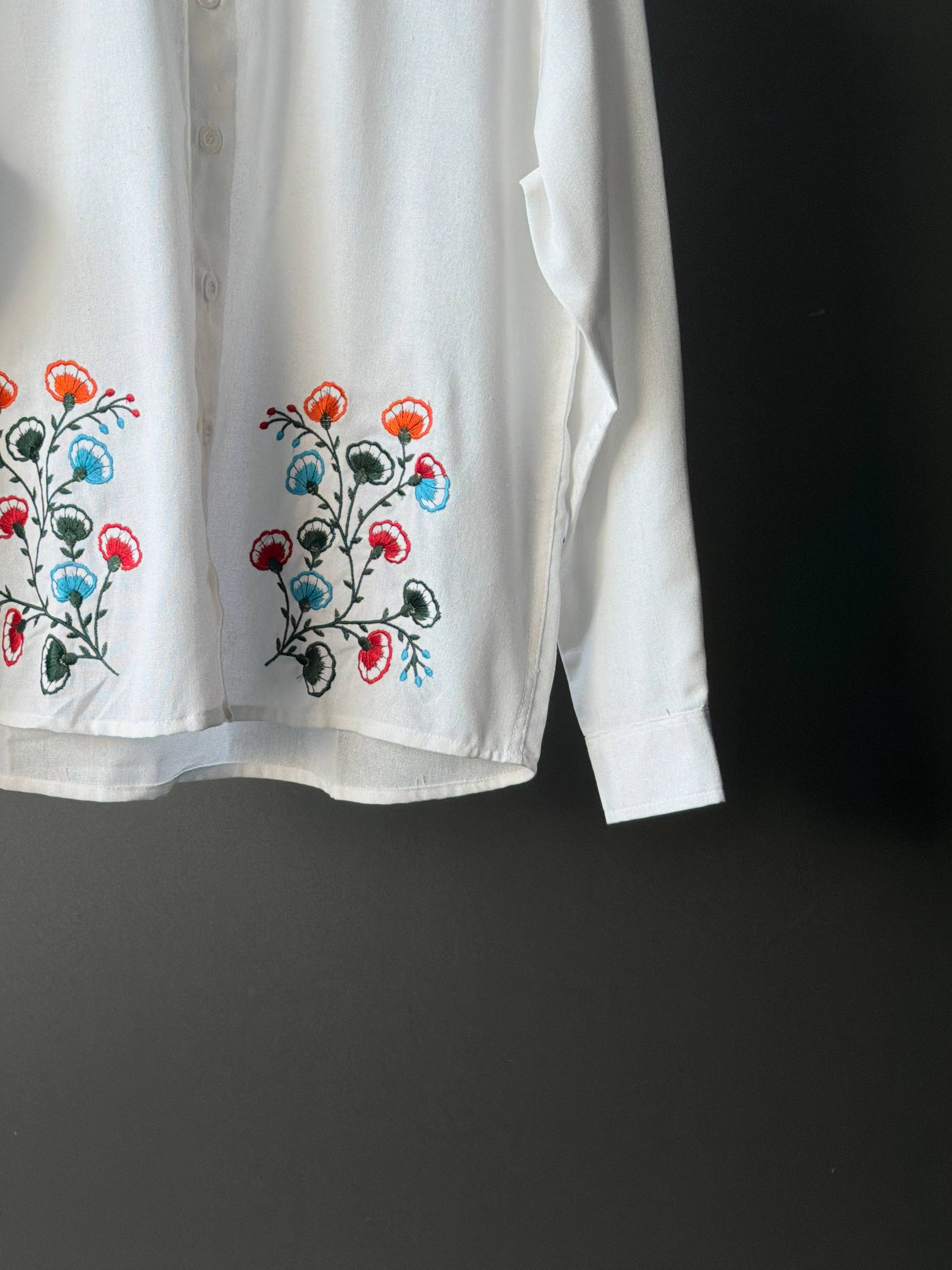 Coral Vine Embroidery      Fullsleeve Shirts