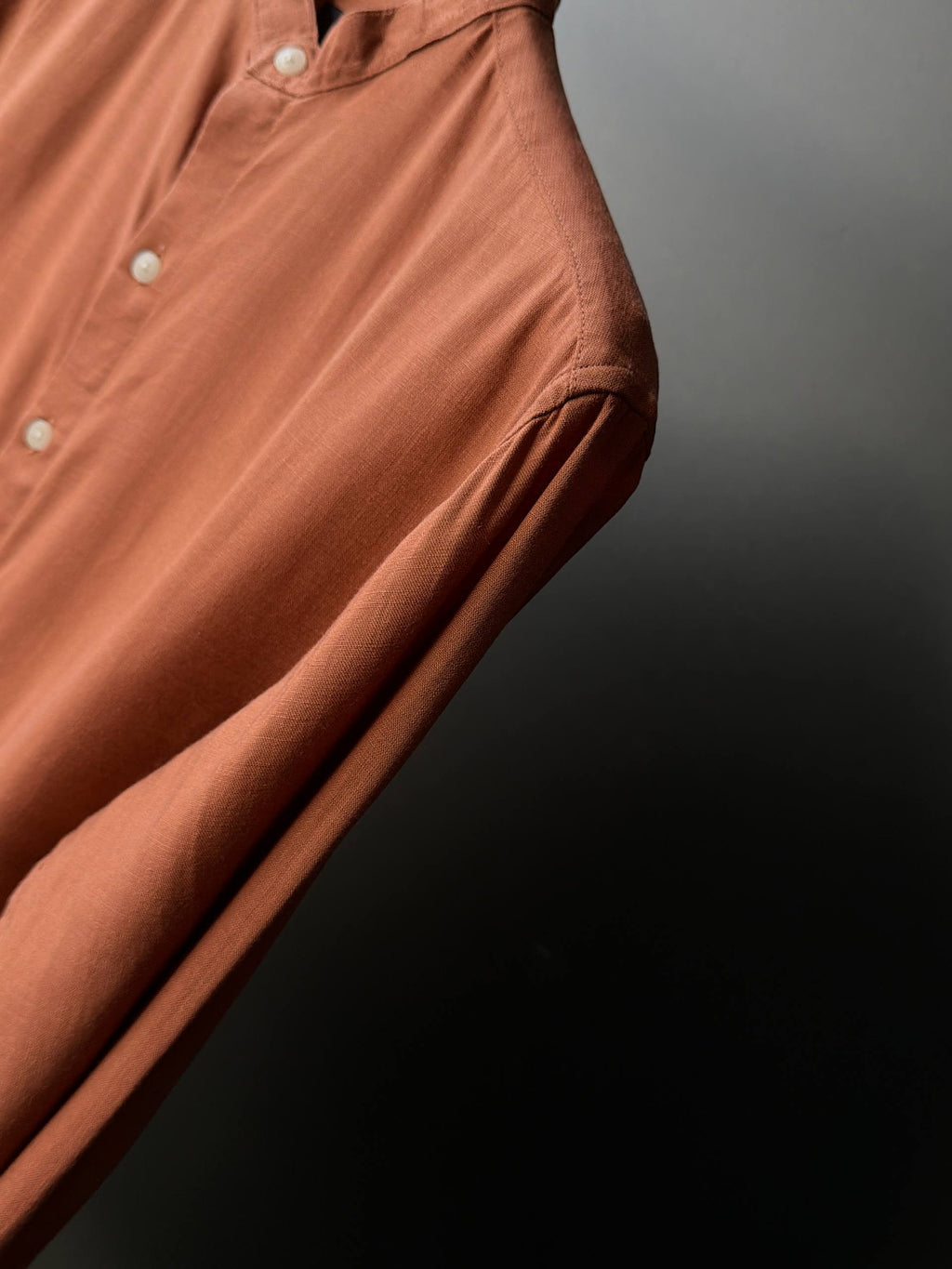Terracotta Rust Orange Linen Fullsleeve shirts