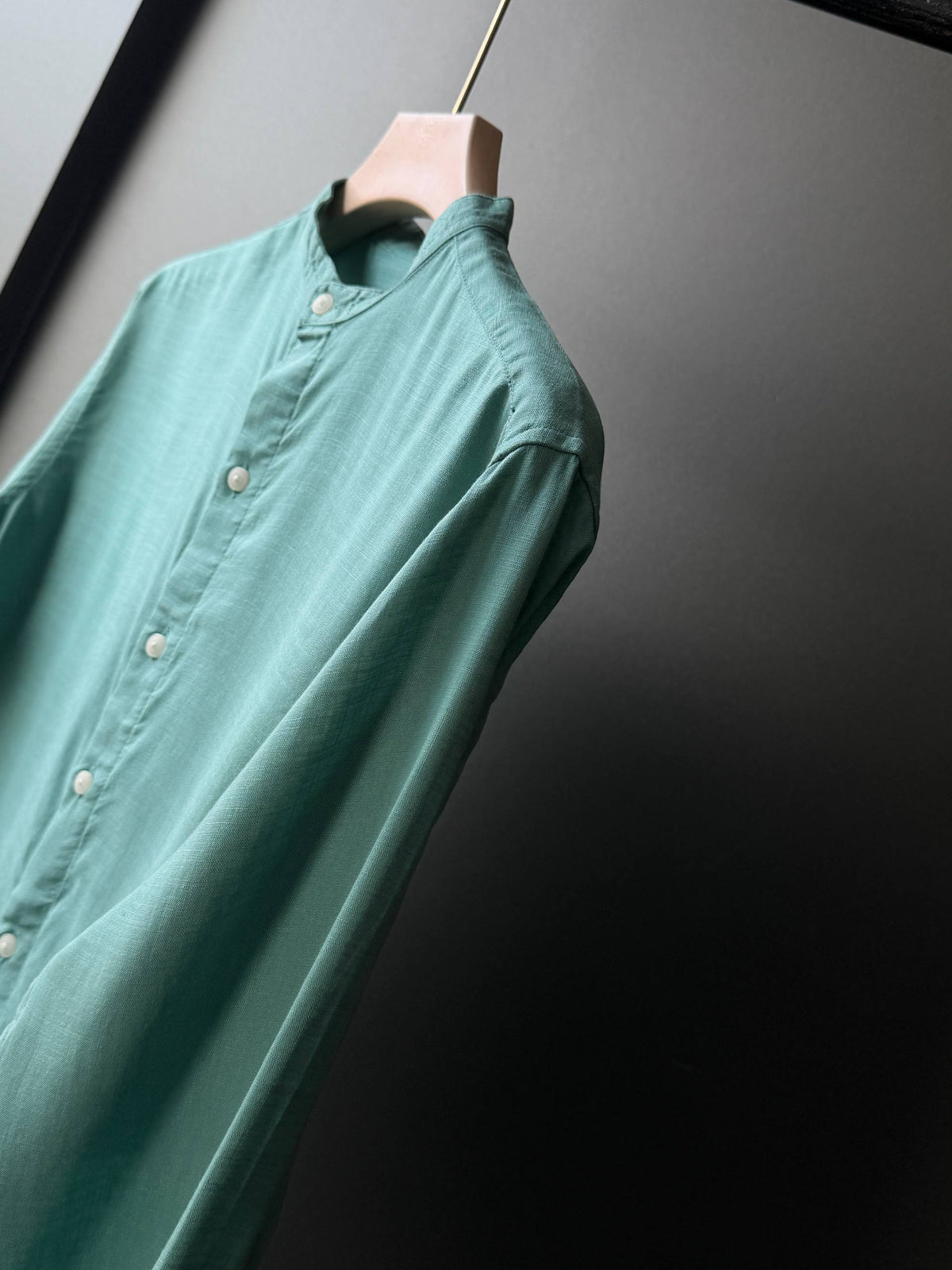 Seafoam Teal Linen           Fullsleeve Shirts