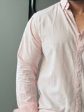 Blush Pink Linen Plain       FullSleeve Shirt