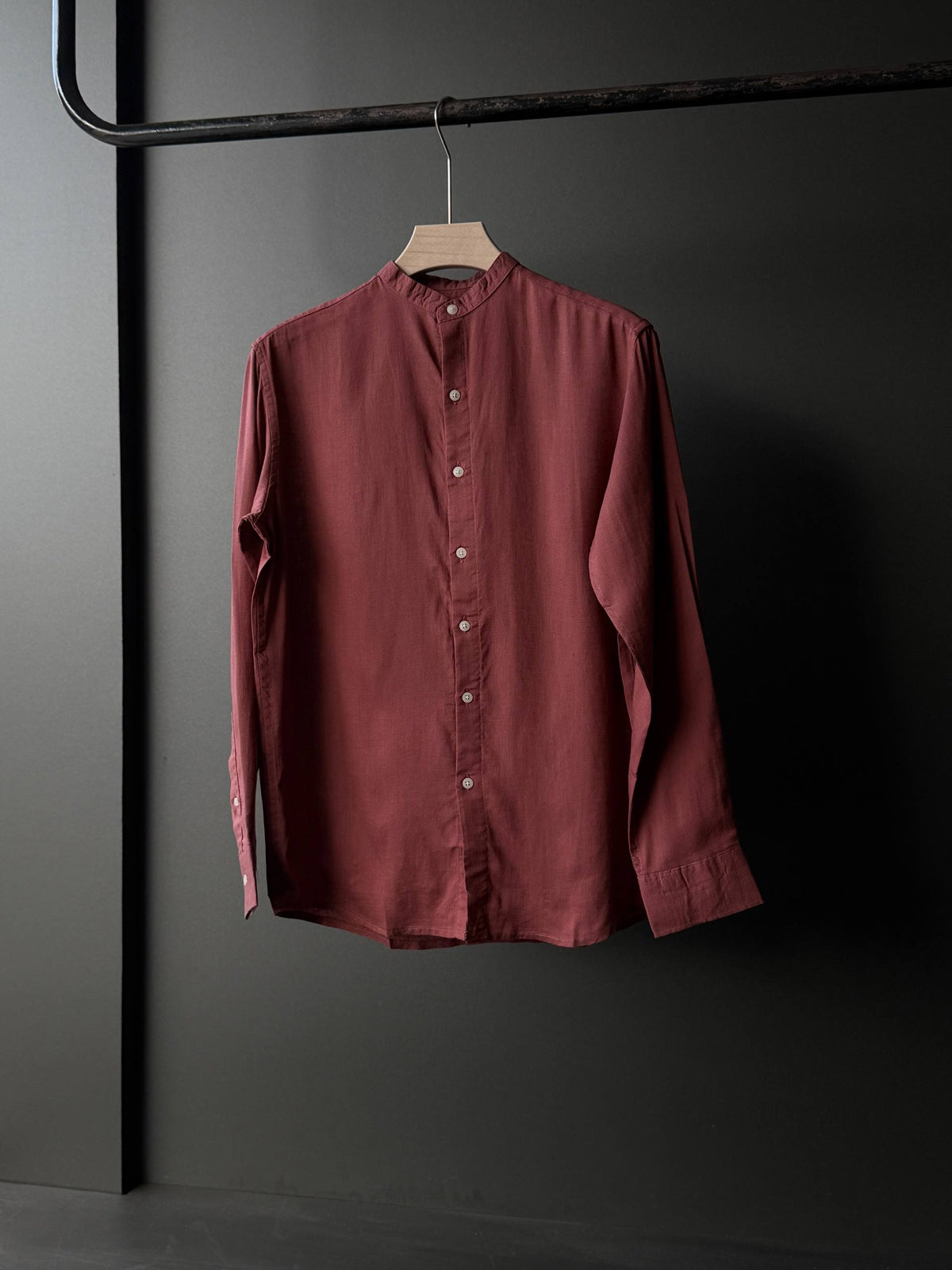 Merlot Rose Linen Fullsleeve Shirt