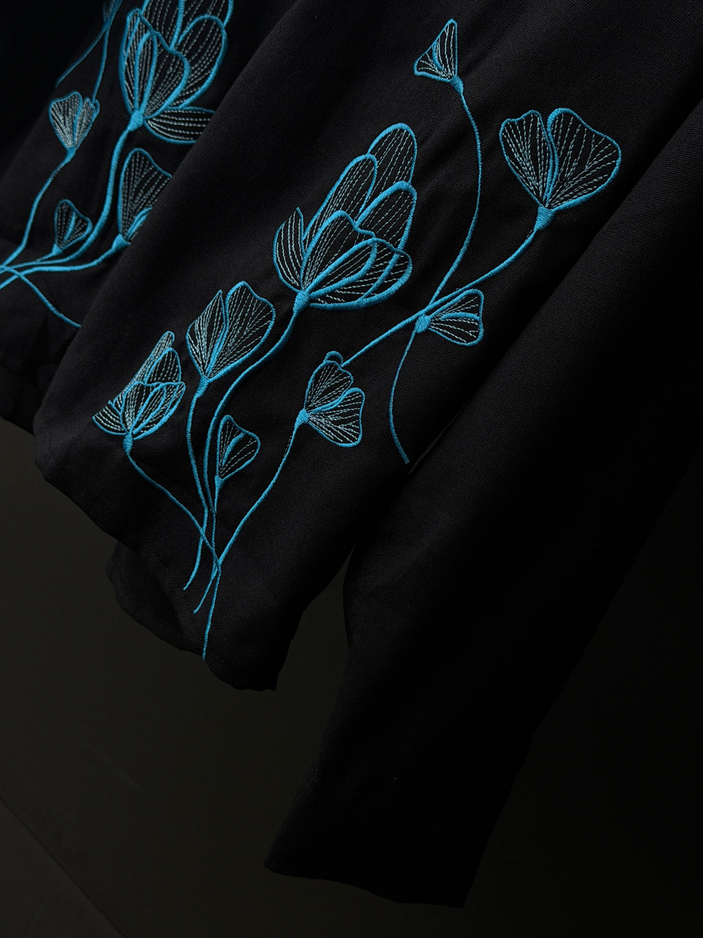 Blue Botanic Embroidery FullSleeve shirt