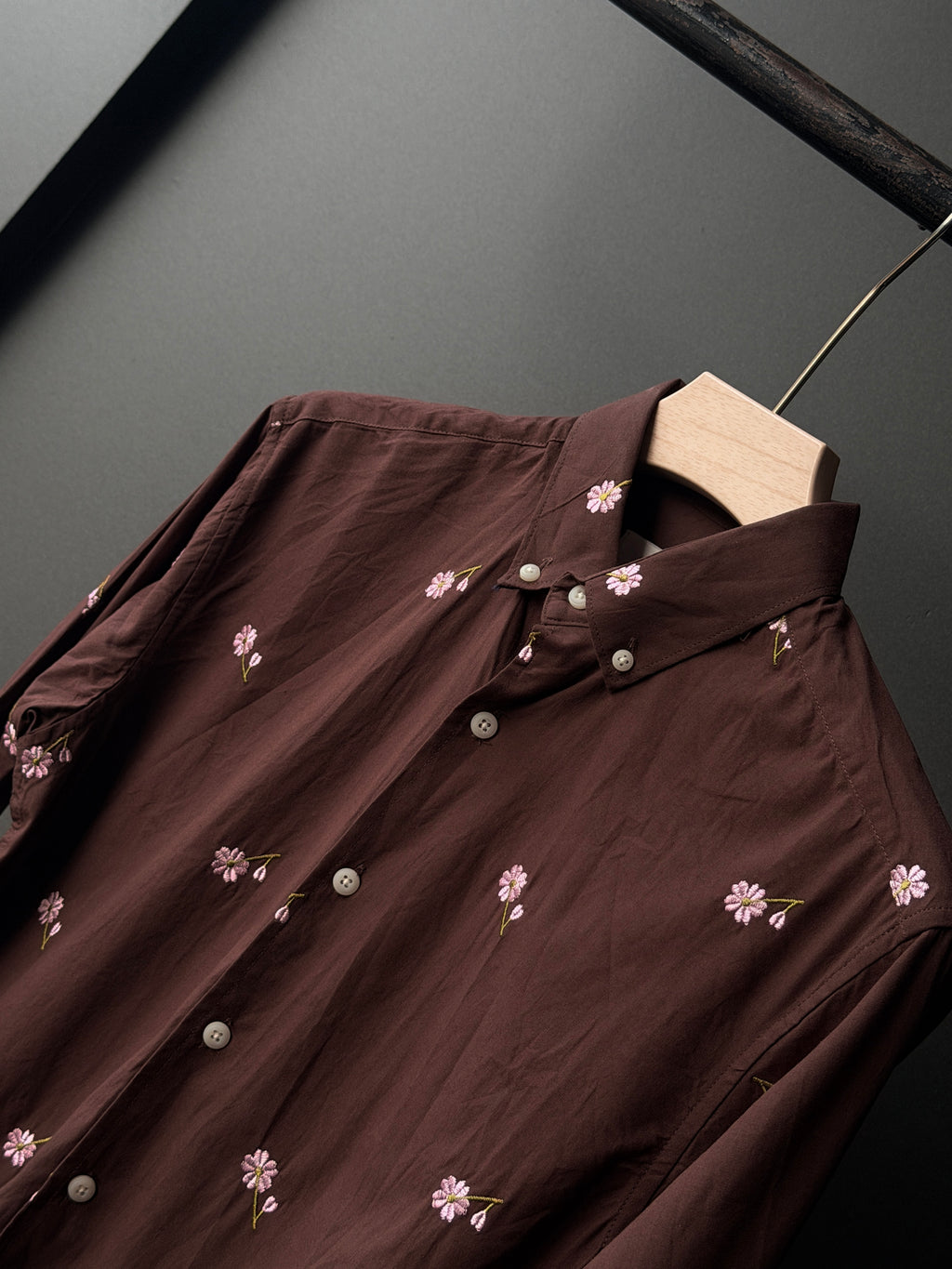 Rosewoodflora Embroidery Fullsleeve Shirt