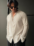 Softlilac Stripe Linen Fullsleeve Shirt