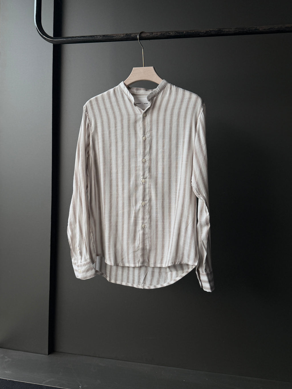 Softlilac Stripe Linen Fullsleeve Shirt